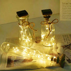 1/6 Pcs of Solar Power Wine Bottle Cork String Light 20 LED Fairy String Light