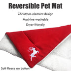 Christmas Theme Pet Cat Dog Bed Mat Pad Soft Warm Thick Kennel Cage Sofa Mat for Small Medium Large Dogs Sleeping