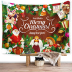 70*100CM Christmas Tree Tapestry Santa Background Cloth Multifunctional Christmas Decorations for Hallway Living Room Bedroom