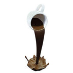 Floating Spilling Coffee Cup Spilling Pouring Coffee Cup Sculpture Sculpture for Kitchen Dining Room Decor