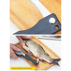 Multifunctional Plastic Fish Scale Cleaner Kitchen Fish Skin Scraper Brush Shaver With Cover Cutter Seafood Tool