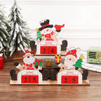 Christmas Countdown Calendar Santa Claus Snowman Elk Calendar Cartoon Advent Calendar DIY Craft for New Year Party Decor