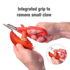 Stainless Steel Seafood Scissors Lobster Fish Scissors Detachable Lobster Forceps Kitchen Tool