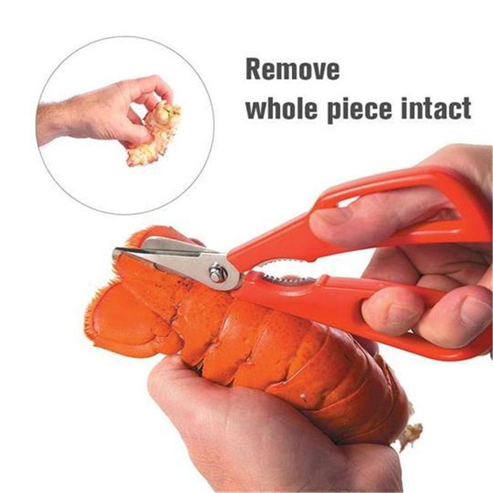 Stainless Steel Seafood Scissors Lobster Fish Scissors Detachable Lobster Forceps Kitchen Tool