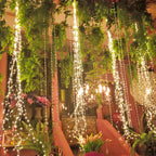 Waterfall String Lights Star Decorative Lights Twinkle Fairy Lights with Remote Control
