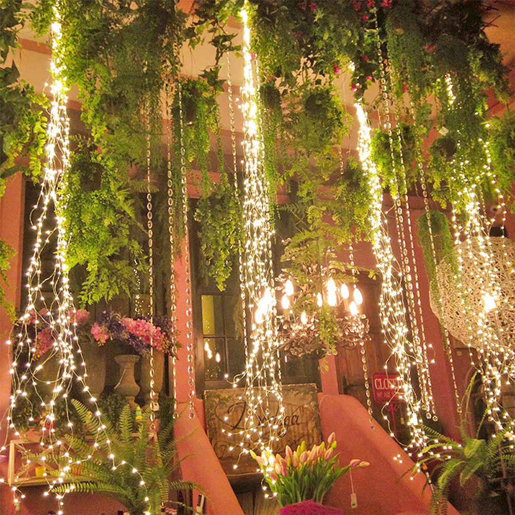 Waterfall String Lights Star Decorative Lights Twinkle Fairy Lights with Remote Control
