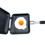 Aluminum Double Sided Frying Pan Dual Sided Sandwich Maker Pan with Handles Nonstick Griddle Pan Toast Pan