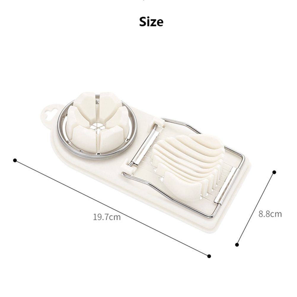 Stainless Steel Egg Slicing Tool Petal Shape Egg Cutter 2 Slicing Styles Manual Divider Separator