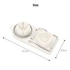 Stainless Steel Egg Slicing Tool Petal Shape Egg Cutter 2 Slicing Styles Manual Divider Separator