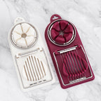 Stainless Steel Egg Slicing Tool Petal Shape Egg Cutter 2 Slicing Styles Manual Divider Separator