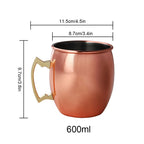 550ml Copper Plated Moscow Mule Mug Beer Cup Coffee Mug Copper Plated Mugs Kitchen Bar Drinkware