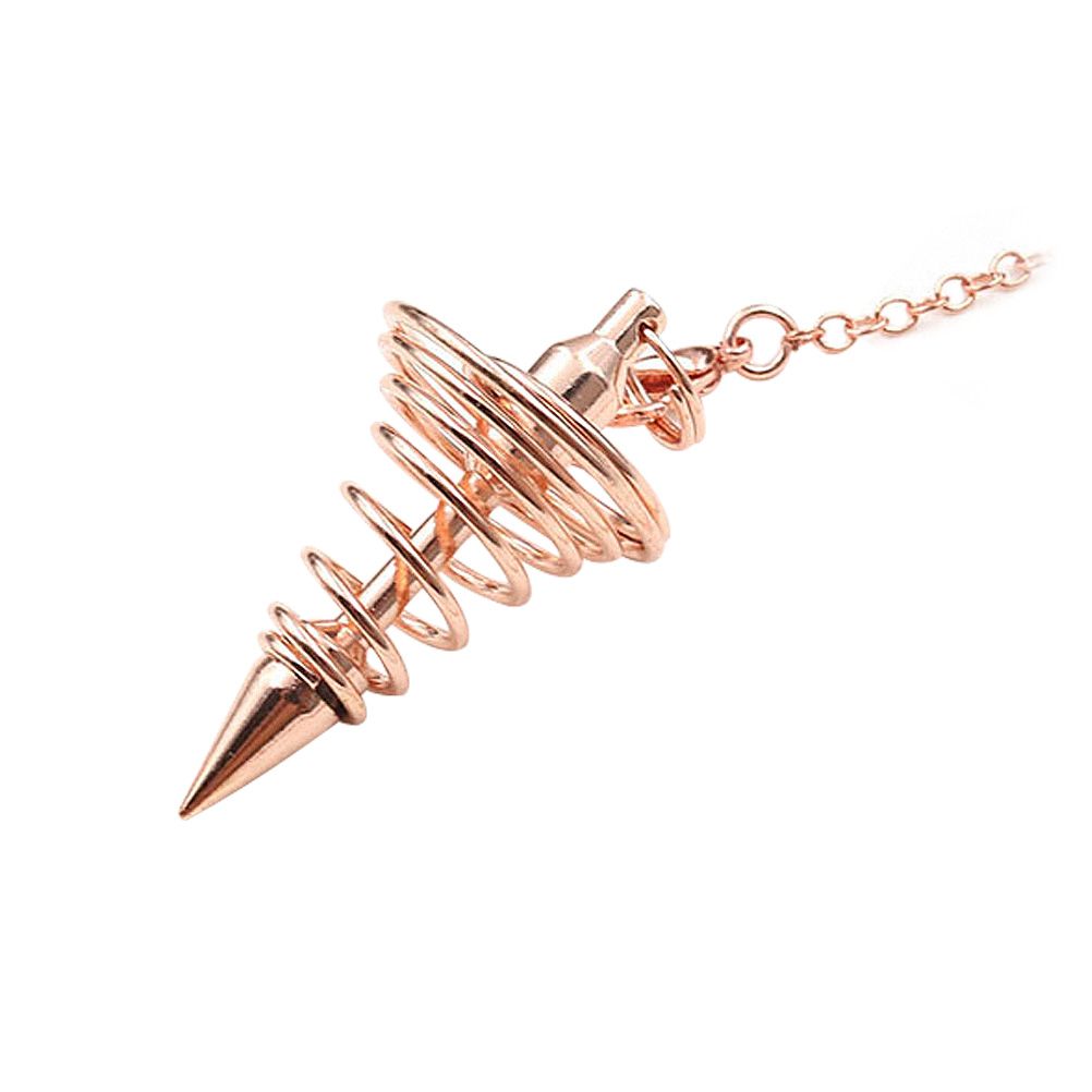Metal Spiritual Pendulum for Divination Threaded Dowsing Pendulum Healing Pendulum Chain