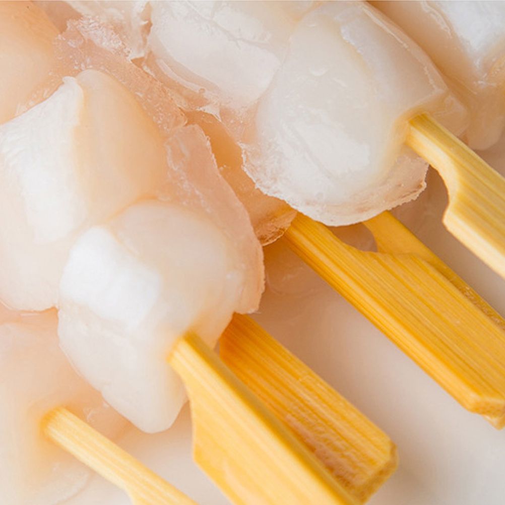 100PCS Barbecue Bamboo Skewers Disposable Bamboo Stick Barbecue Paddle Skewers