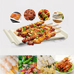 100PCS Barbecue Bamboo Skewers Disposable Bamboo Stick Barbecue Paddle Skewers