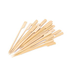 100PCS Barbecue Bamboo Skewers Disposable Bamboo Stick Barbecue Paddle Skewers