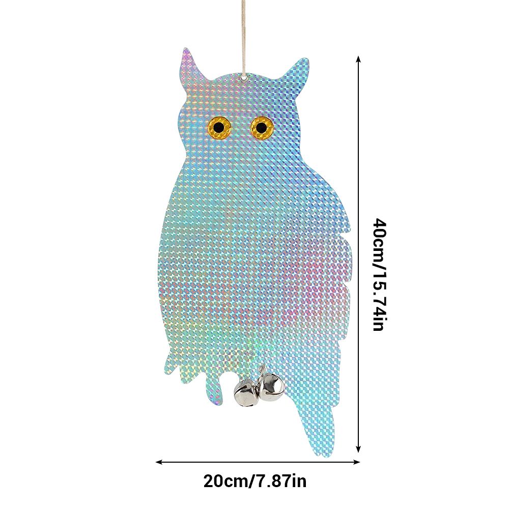 Owl Bird Repellent Control Scare Device Holographic Reflective Fake Owl Scares Bird Repellent Garden Supplies