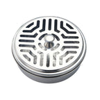 Round Mosquito Coil Holder Stainless Steel Mosquito Coil Disk Portable Mosquito Coil Tray with Hollow Cover