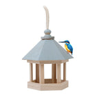 Wooden House Bird Feeder Hanging Feeding Station Hollow Bird Feeder