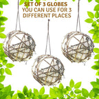 3Pcs 3 Inch Globe Hummingbird Nesters Bird Nesting Material Holder Cotton Balls Bird Nesting Material for Wild Birds Wrens Finches