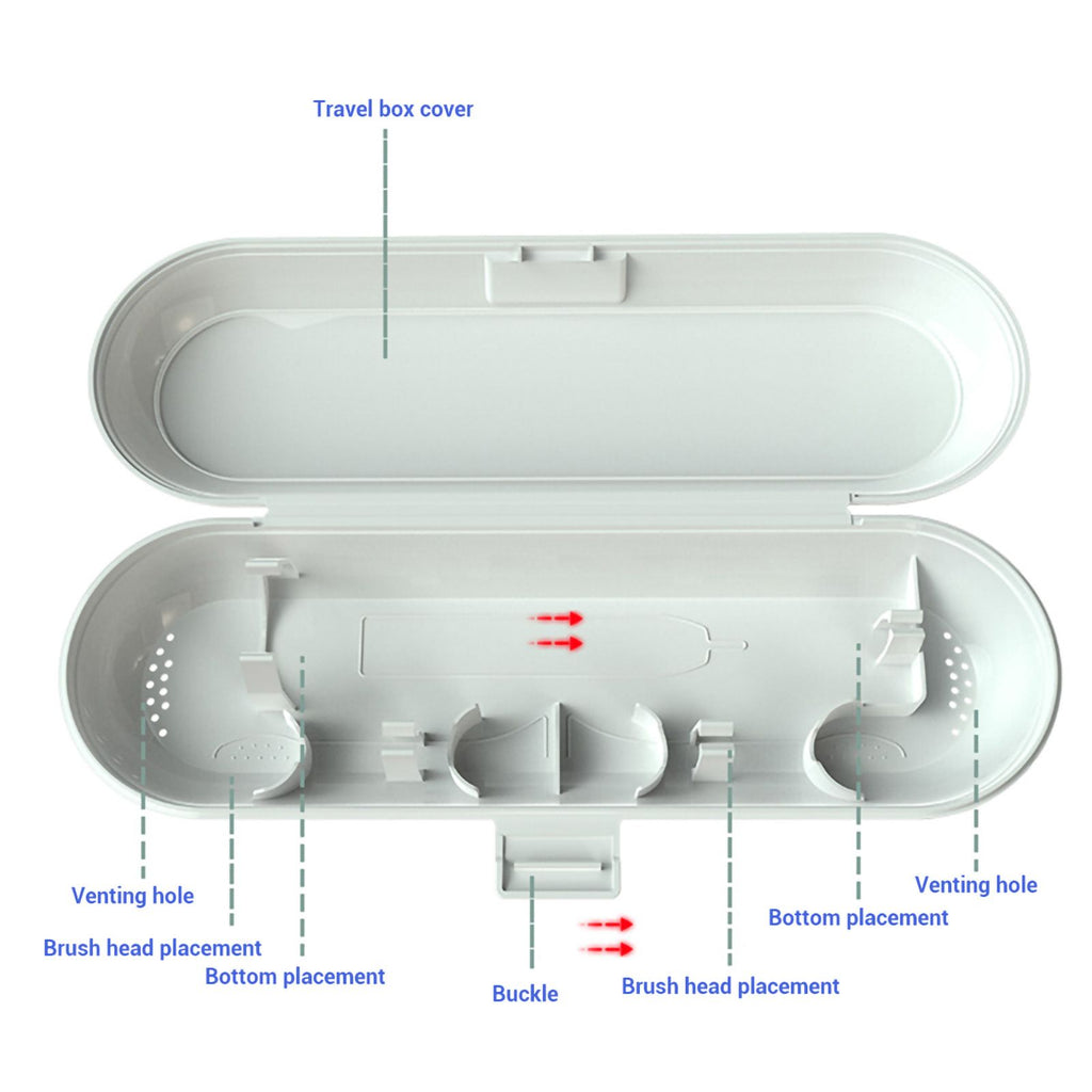 Portable Electric Toothbrush Heads Travel Case Protection Storage Box