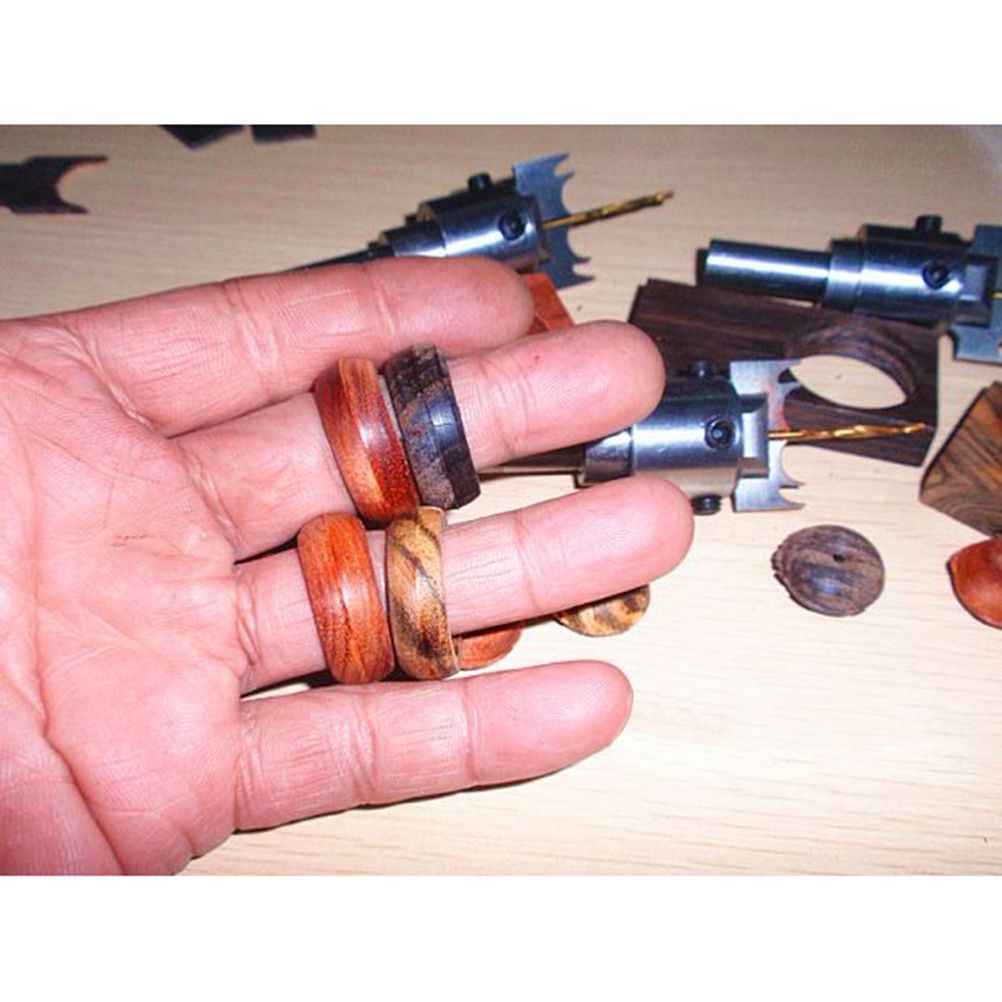 Wooden Thick Ring Maker Set Steel Wood Bead Drill Bit Household DIY Tools for Making Personalized Wooden Rings and Jewelry
