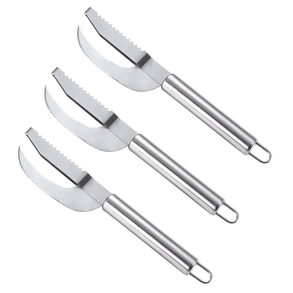 Fish Scaler Remover Cutter Stainless Steel Sawtooth Remover with Handle Multi Functional Home Kitchen Tool