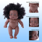 8 inch Black Dolls African Girl Dolls Lifelike Baby Play Doll for Kids Birthday Gift
