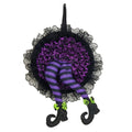 Halloween Wreath Witch Legs Wreath Front Door Ornaments Decorations Holiday Party Decor