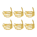 Wine Tableware Halloween Napkin Buckle Ghost Hand Napkin Ring Alloy Napkin Ring Gold