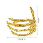 Wine Tableware Halloween Napkin Buckle Ghost Hand Napkin Ring Alloy Napkin Ring Gold
