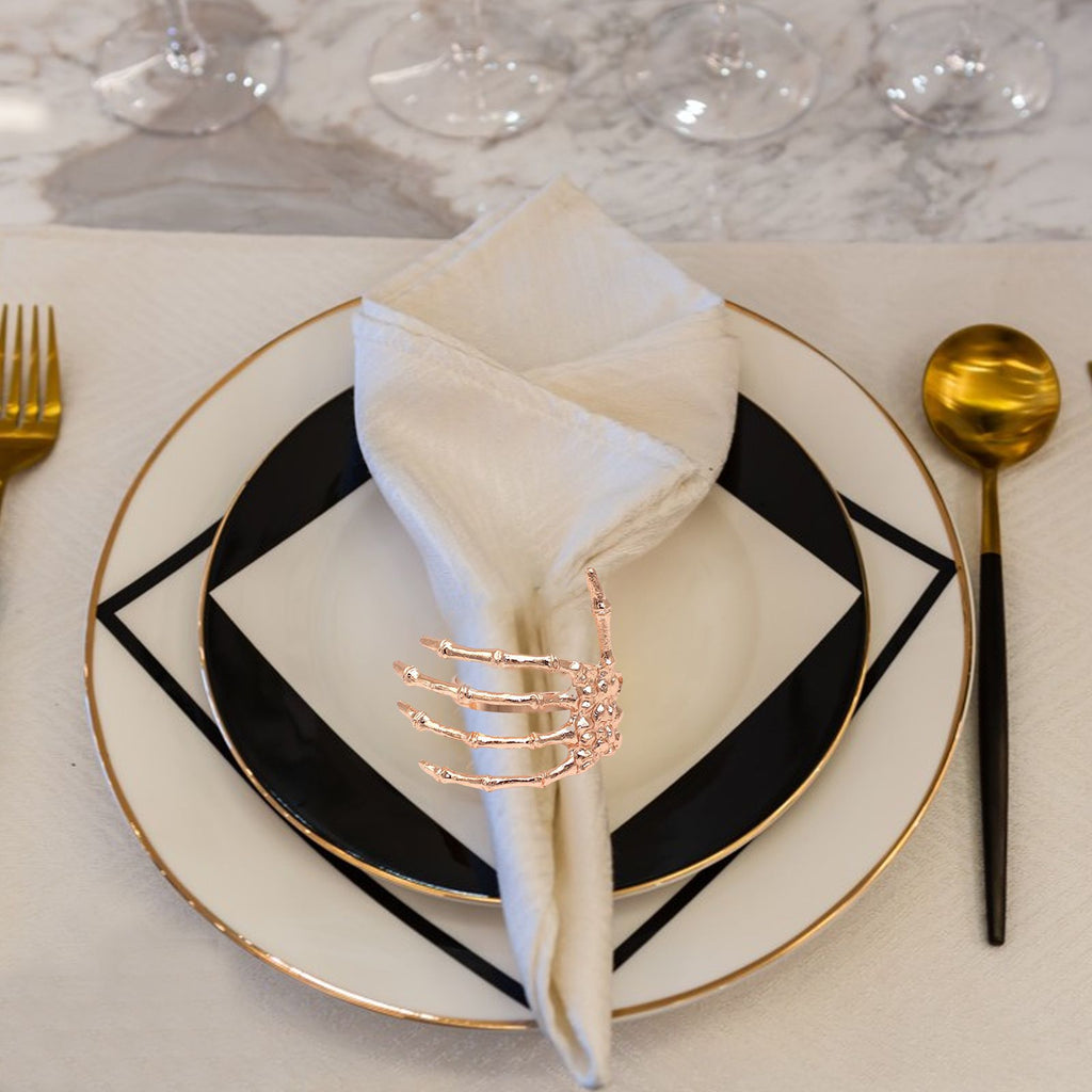 Wine Tableware Halloween Napkin Buckle Ghost Hand Napkin Ring Alloy Napkin Ring Gold
