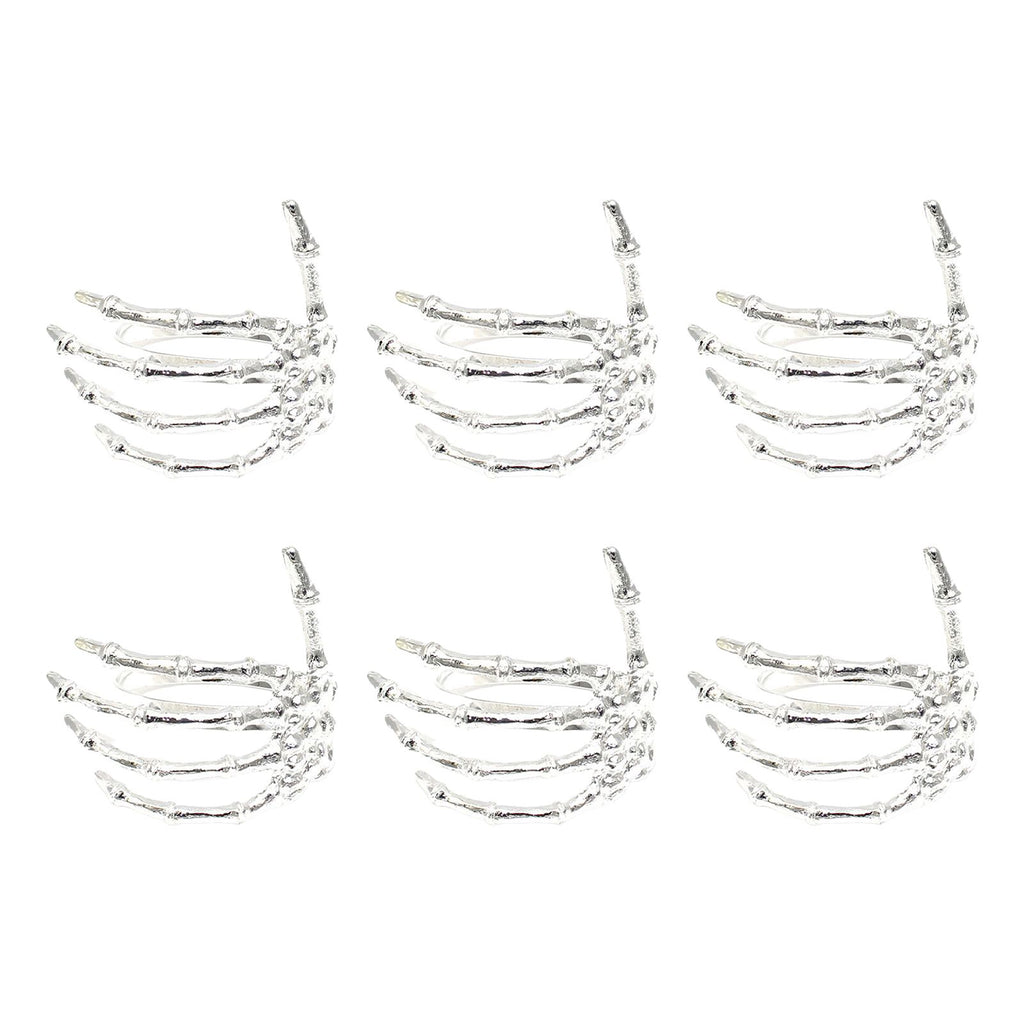 Wine Tableware Halloween Napkin Buckle Ghost Hand Napkin Ring Alloy Napkin Ring Silver