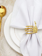 Wine Tableware Halloween Napkin Buckle Ghost Hand Napkin Ring Alloy Napkin Ring Silver