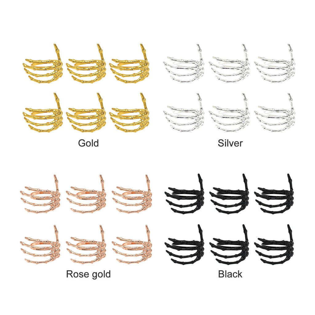 Wine Tableware Halloween Napkin Buckle Ghost Hand Napkin Ring Alloy Napkin Ring Black