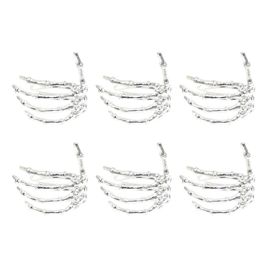 Wine Tableware Halloween Napkin Buckle Ghost Hand Napkin Ring Alloy Napkin Ring Silver