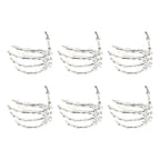 Wine Tableware Halloween Napkin Buckle Ghost Hand Napkin Ring Alloy Napkin Ring Silver