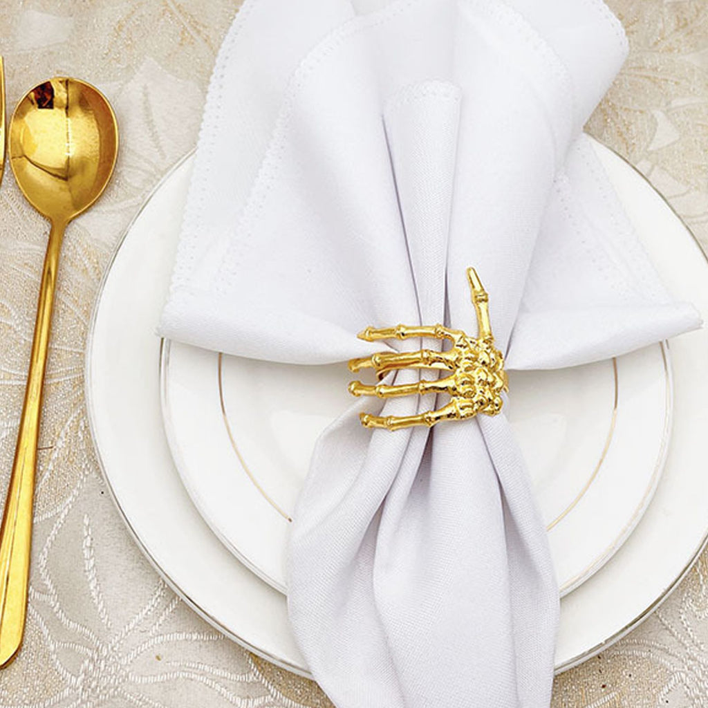 Wine Tableware Halloween Napkin Buckle Ghost Hand Napkin Ring Alloy Napkin Ring Silver