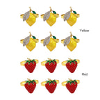6 PCS Strawberry and Lemon Napkin Rings Alloy Napkin Rings Napkins Rings