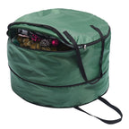 Storage Bag Durable Nylon Waterproof Tearproof Lightweight Portable Dual Zippers Christmas Wreath Storage Bag