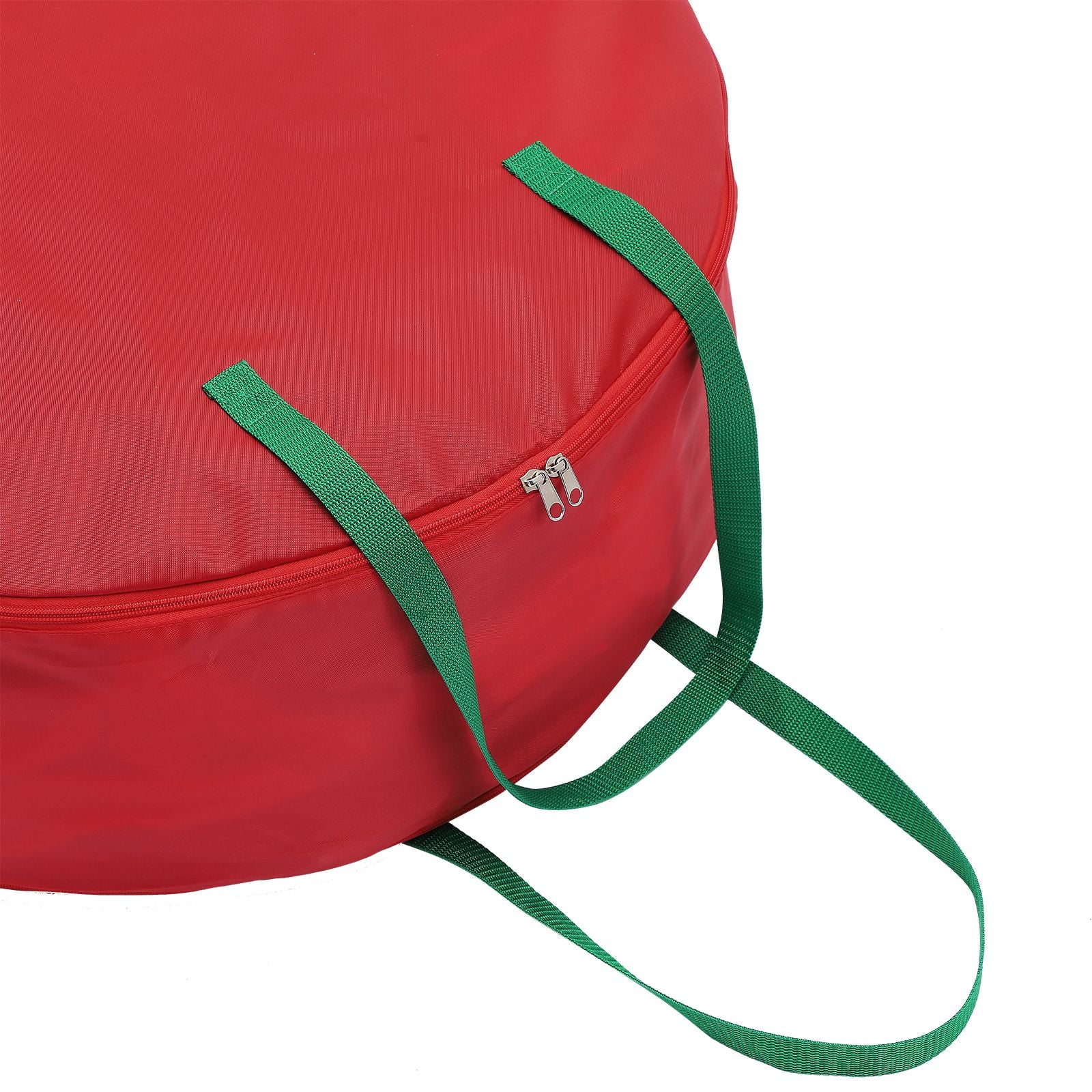 Storage Bag Durable Nylon Waterproof Tearproof Lightweight Portable Dual Zippers Christmas Wreath Storage Bag