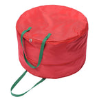 Storage Bag Durable Nylon Waterproof Tearproof Lightweight Portable Dual Zippers Christmas Wreath Storage Bag