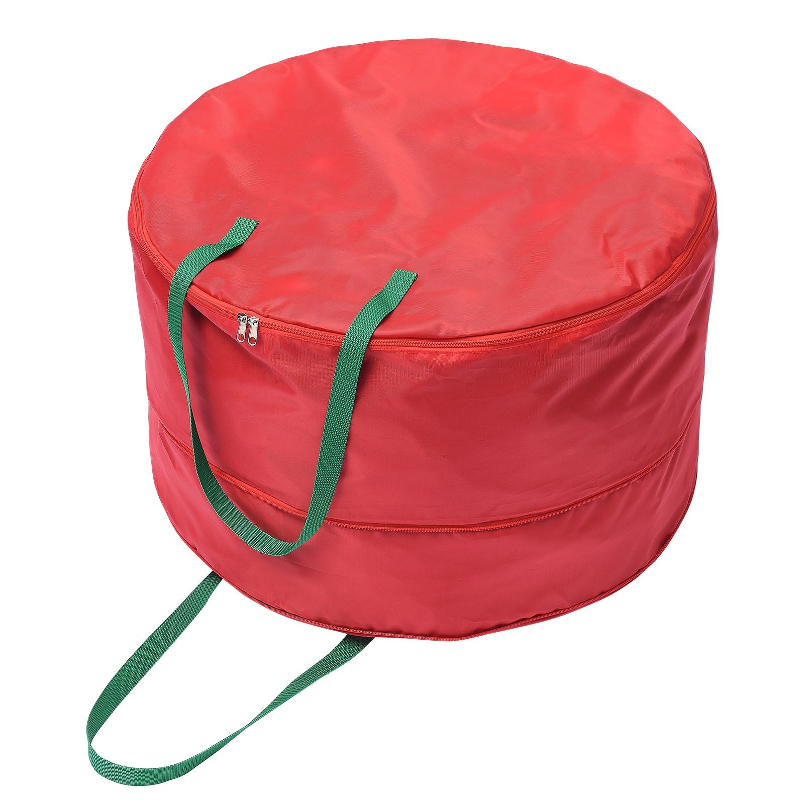 Storage Bag Durable Nylon Waterproof Tearproof Lightweight Portable Dual Zippers Christmas Wreath Storage Bag