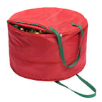 Storage Bag Durable Nylon Waterproof Tearproof Lightweight Portable Dual Zippers Christmas Wreath Storage Bag