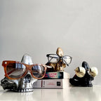 Skull Glasses Holder Sturdy Resin Rich Details Vivic Colors Skull Glasses Stand