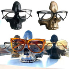 Skull Glasses Holder Sturdy Resin Rich Details Vivic Colors Skull Glasses Stand