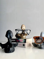 Skull Glasses Holder Sturdy Resin Rich Details Vivic Colors Skull Glasses Stand