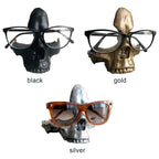 Skull Glasses Holder Sturdy Resin Rich Details Vivic Colors Skull Glasses Stand