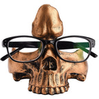 Skull Glasses Holder Sturdy Resin Rich Details Vivic Colors Skull Glasses Stand