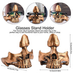 Skull Glasses Holder Sturdy Resin Rich Details Vivic Colors Skull Glasses Stand