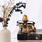 Skull Glasses Holder Sturdy Resin Rich Details Vivic Colors Skull Glasses Stand